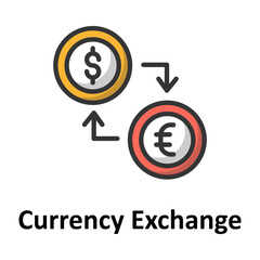 Currency exchange Vector Icon

