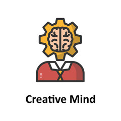 Creative mind Vector Icon

