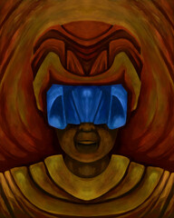 futuristic helmet of virtual reality © neurostructure