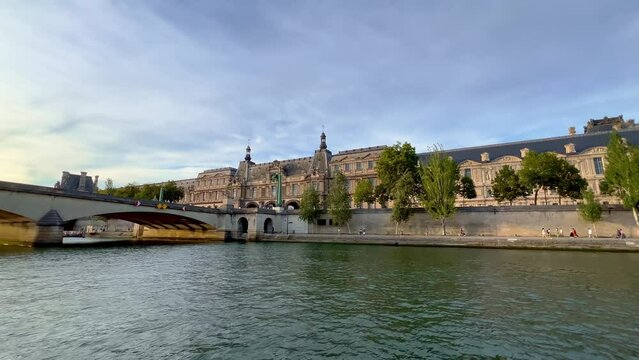 Romantic view over River Seine in the city of Paris - travel photography