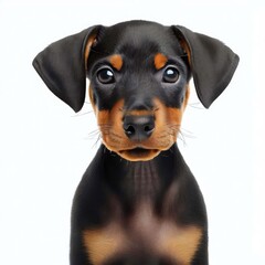 Baby Doberman's Whimsical Beauty, Generative AI