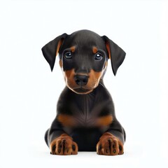 Tiny Doberman Pinscher Charm, Generative AI