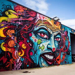 Graffitti Art on a Wall, sprayed Graffiti, painting, art, spray art, colours, background, art piece