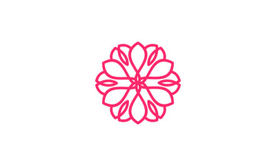 Abstract elegant flower logo icon vector design. Universal creative premium symbol. 