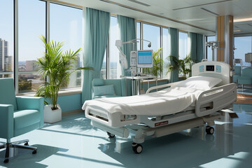 Generative AI - The interior of a modern hospital