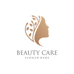 Nature beauty logo design vector idea with modern concept