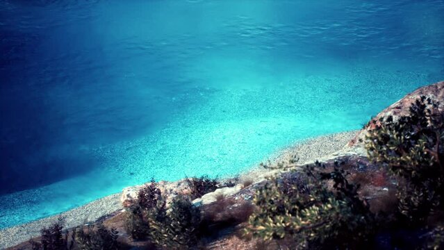 Huge rocks on the ocean shore