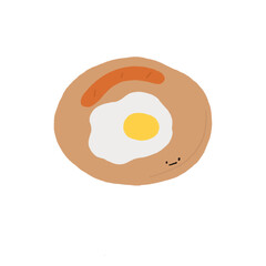 fried egg on a plate