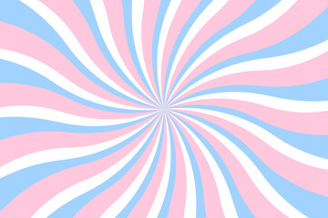 Retro background with curved rays or stripes in the center. Rotating spiral stripes. Sunburst or solar burst retro background. Vector illustration