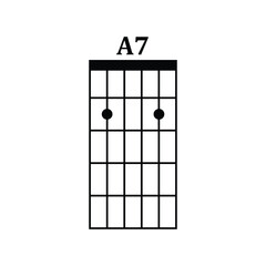 Basic Guitar Chord Chart Icon Vector Illustration Design