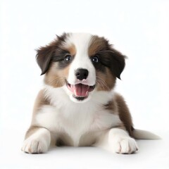 Fototapeta premium Delightful Baby Border Collie Smile, Generative AI