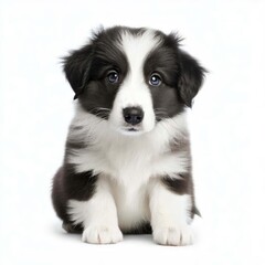 Cute Border Collie Puppy Love, Generative AI