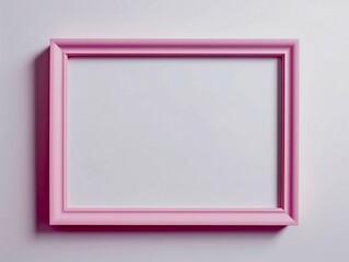 Pink frame on the wall, generative AI 