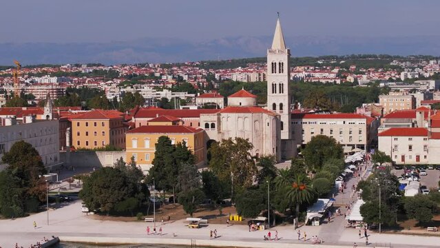 Aerial view of Zadar City, Croatia