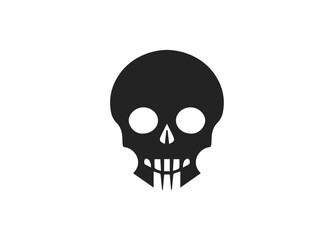 Skull Human Vector Deaths head. Mortality symbols. Hellspawn. Satanic imagery. Horror icon. Occult. Demon. Dia de los Muertos. Rock and roll. Logo. Icon. Pictogram. Sugar skull. Tattoo