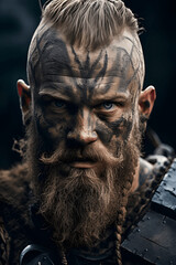 guerrero vikingo fiero