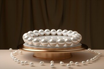 Podium with pearls.