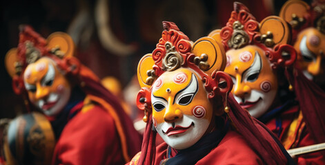 Traditional Venetian carnival masks