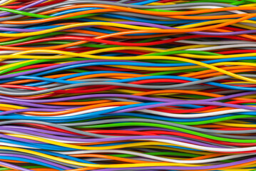 Multicolored fiber optic cable network