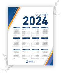 2024 Calendar Template.