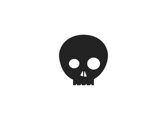 Skull Human Vector Deaths head. Mortality symbols. Hellspawn. Satanic imagery. Horror icon. Occult. Demon. Dia de los Muertos. Rock and roll. Logo. Icon. Pictogram. Sugar skull. Tattoo