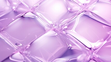 Purple Cells drops micro particles water close up macro view. AI generated image