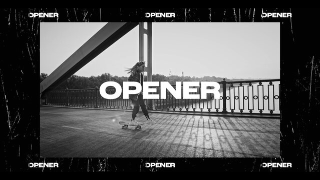 Dynamic Urban Media Opener Slideshow Template contains 14 placeholders, 20 editable text layers, and 1 logo placeholder. Available in 4K resolution.