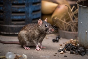 rat sitting on the ground