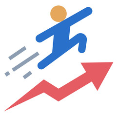 motivation flat style icon