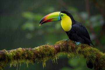 cute toucan on the branch