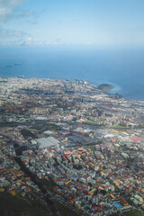 aerial view of the city from plane