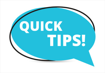 Quick Tips speech bubble text. Hi There on bright color for Sticker, Banner and Poster. vector illustration.