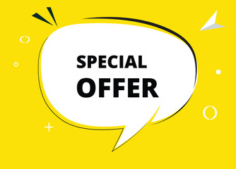 Special offer speech bubble text. Hi There on bright color for Sticker, Banner and Poster. vector illustration.