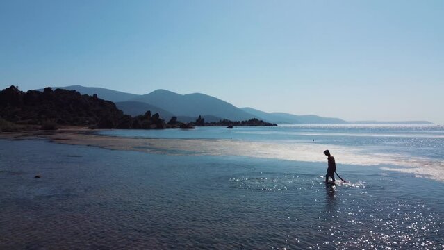 fisherman in bafa lake