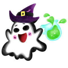 halloween ghost with water
