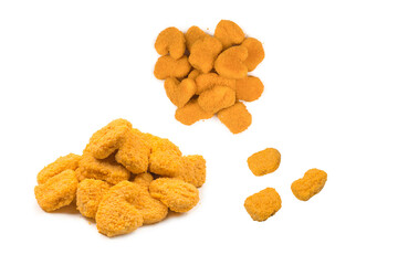 Nuggets isolated on a white background.