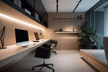 modern interior of a office room