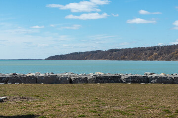 lake and hills landscape