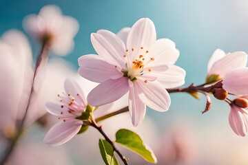 Fototapeta premium Beautiful floral spring abstract background of nature