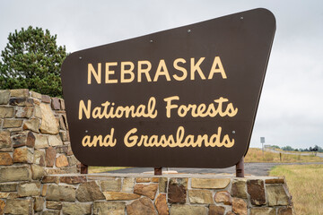 Nebraska National Forests and Grassland road sign near Halsey, NE