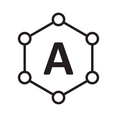 Antioxidant icon vector, antioxidant icon flat trendy linear style isolated on white background.