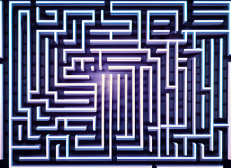 Labyrinth pattern background, ai