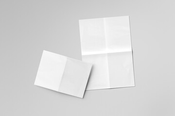 Realistic paper sheet Branding, Stationery templates. Blank empty clean white, kraft brown and black paper sheet mockups set.