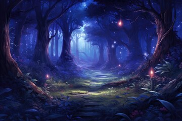 Visual Novel Background : Enchanted Forest Wonderland