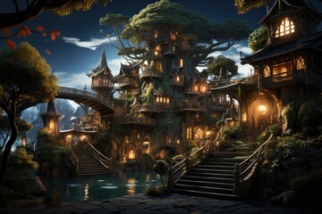 Hidden Towering Elf Tree House