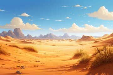 Fototapeta na wymiar Visual Novel Background : Eternal Desert Sands