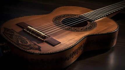 Fototapeta premium une guitare acoustique , généré par IA