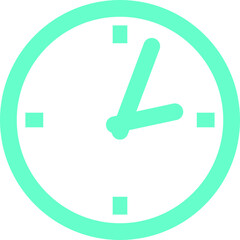 clock icon beautiful blue light special transparent 