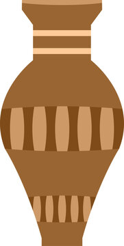 old pot decoration icon mud and borwn
