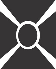 fan icon design with 4 wings black transparent